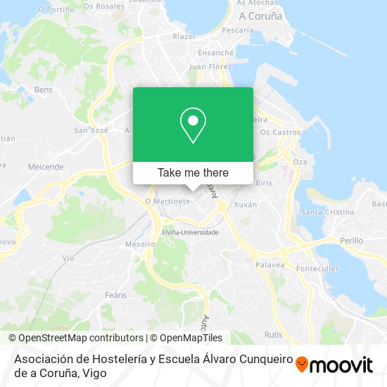 Asociación de Hostelería y Escuela Álvaro Cunqueiro de a Coruña map