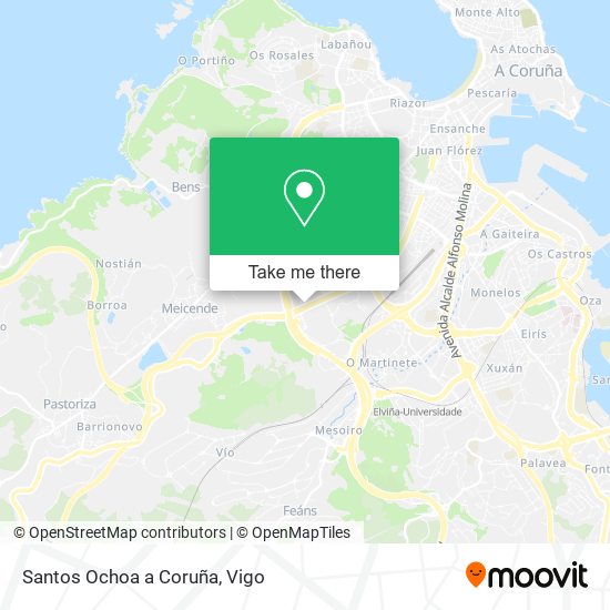 Santos Ochoa a Coruña map