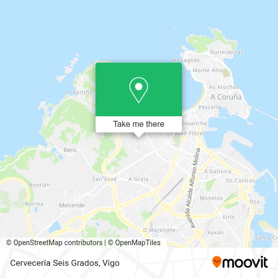 Cervecería Seis Grados map