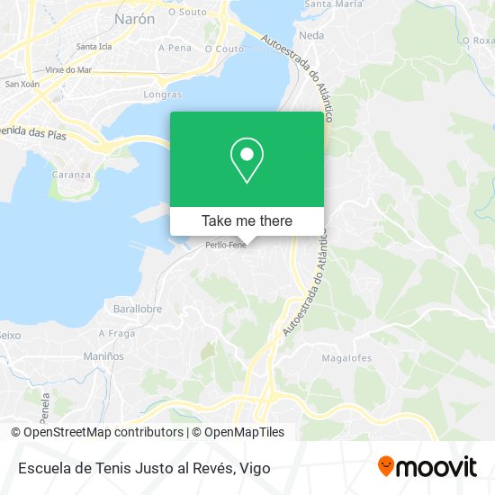 Escuela de Tenis Justo al Revés map