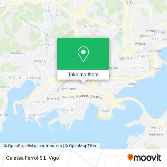 Galatea Ferrol S.L map