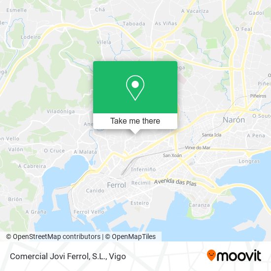 mapa Comercial Jovi Ferrol, S.L.