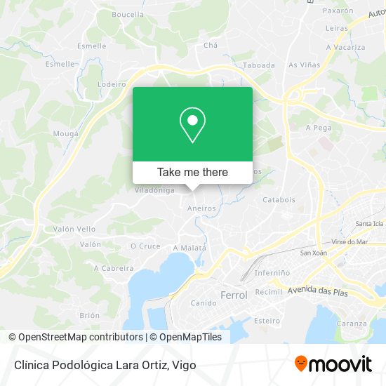 Clínica Podológica Lara Ortiz map