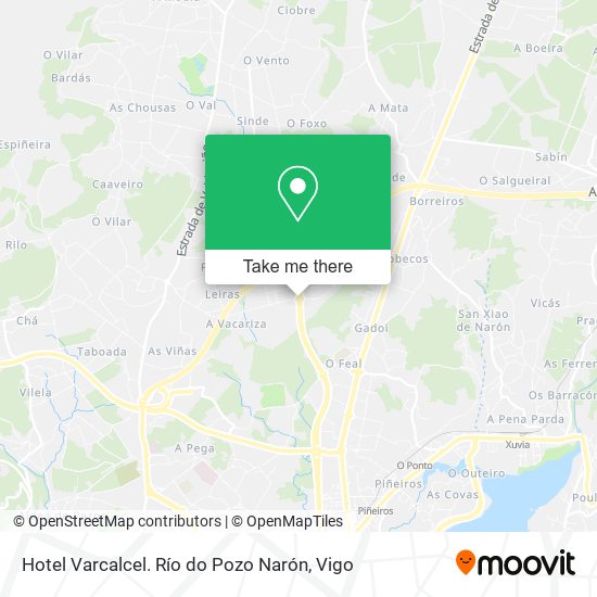 Hotel Varcalcel. Río do Pozo Narón map