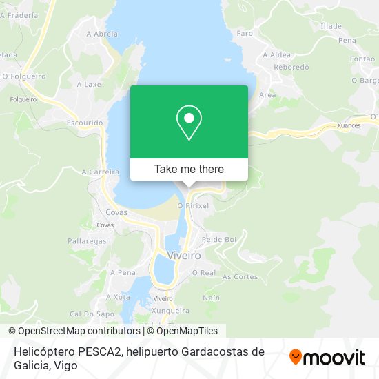 Helicóptero PESCA2, helipuerto Gardacostas de Galicia map