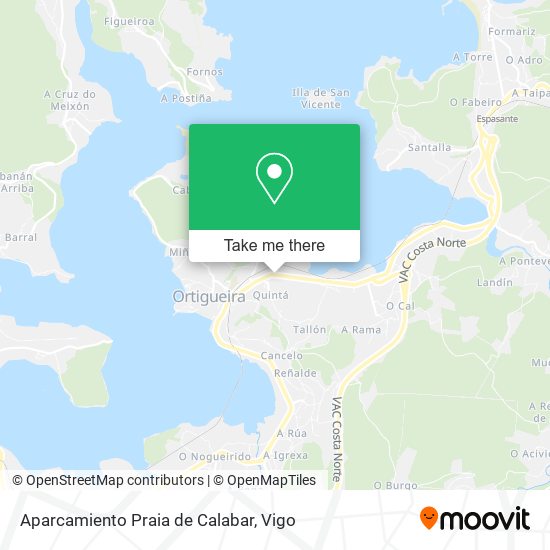 Aparcamiento Praia de Calabar map