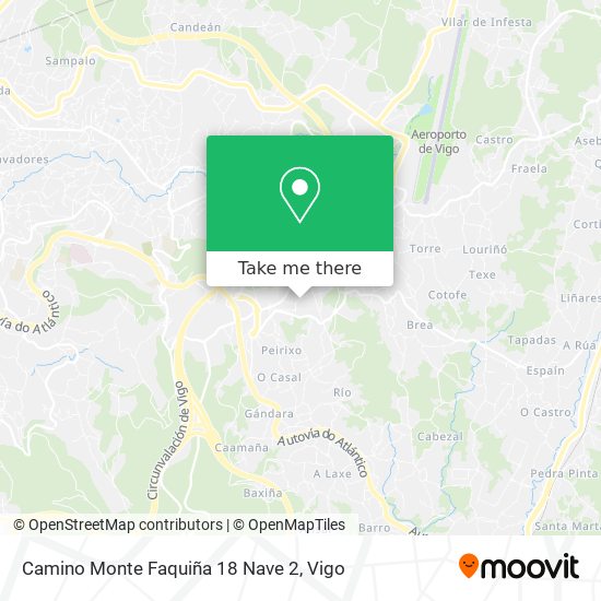 mapa Camino Monte Faquiña 18 Nave 2