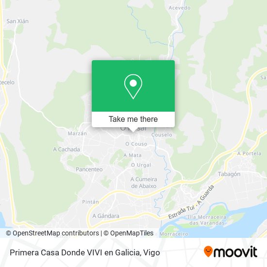 Primera Casa Donde VIVI en Galicia map