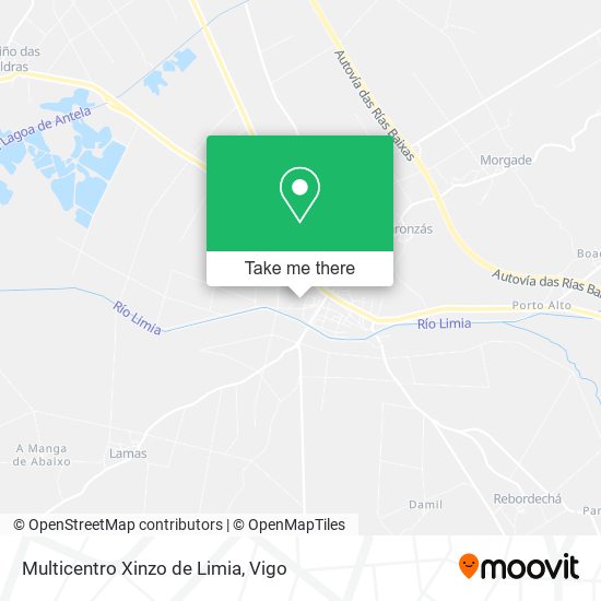 Multicentro Xinzo de Limia map