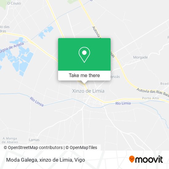Moda Galega, xinzo de Limia map