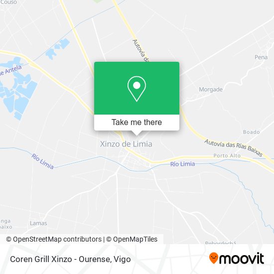Coren Grill Xinzo - Ourense map
