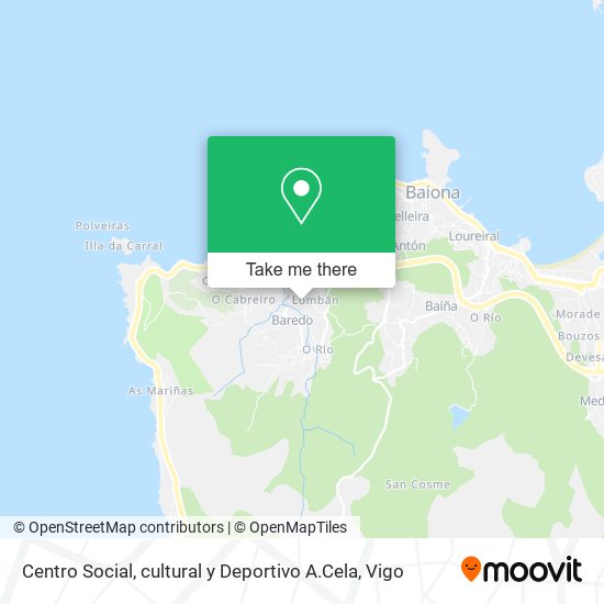 Centro Social, cultural y Deportivo A.Cela map