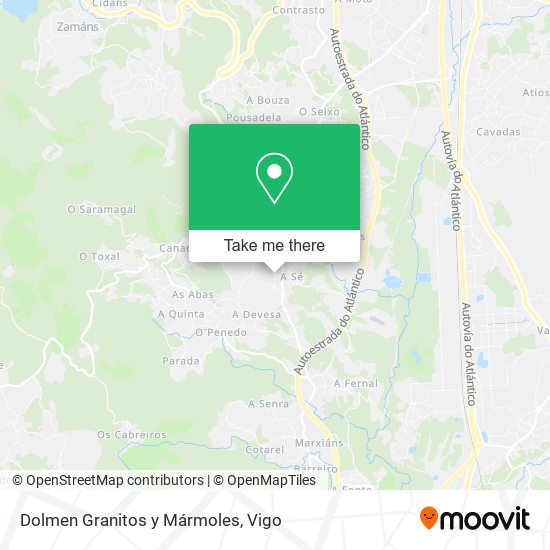 Dolmen Granitos y Mármoles map