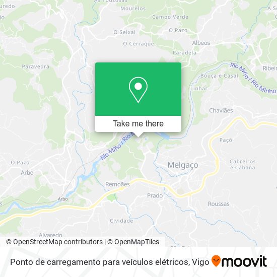 Ponto de carregamento para veículos elétricos map