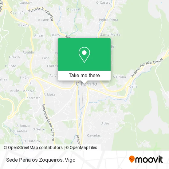 Sede Peña os Zoqueiros map