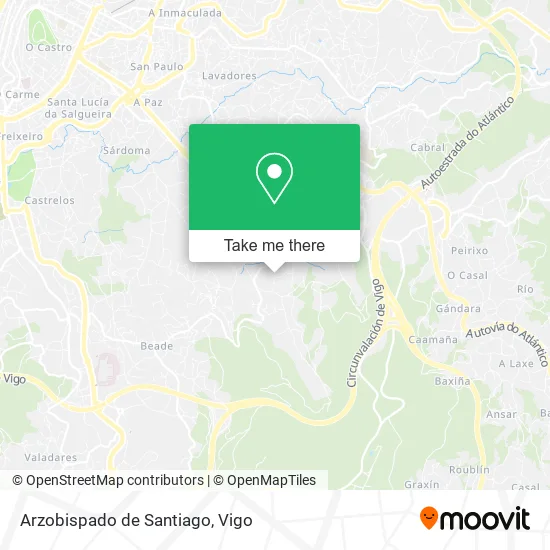 Arzobispado de Santiago map
