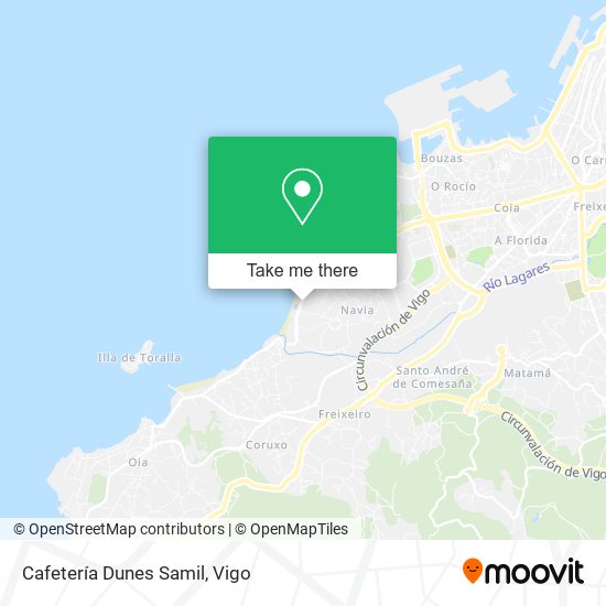 Cafetería Dunes Samil map