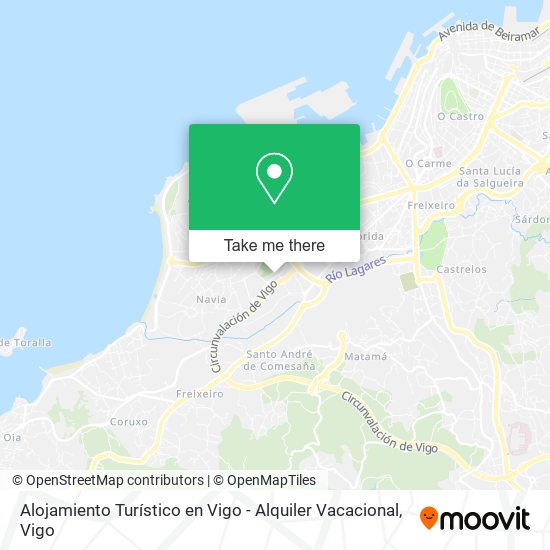 mapa Alojamiento Turístico en Vigo - Alquiler Vacacional