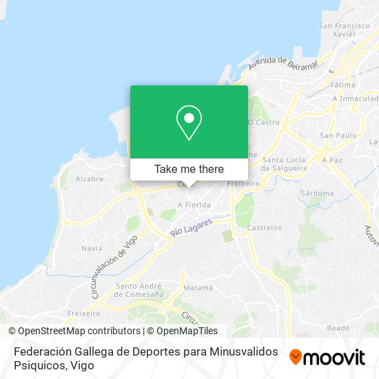 Federación Gallega de Deportes para Minusvalidos Psiquicos map