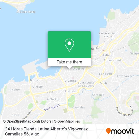 mapa 24 Horas Tienda Latina Alberto's Vigovenez Camelias 56