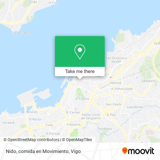 Nido, comida en Movimiento map
