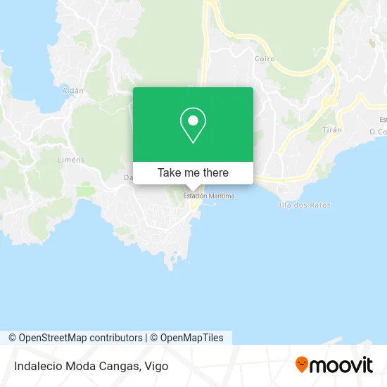 Indalecio Moda Cangas map
