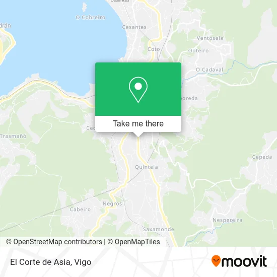 El Corte de Asia map