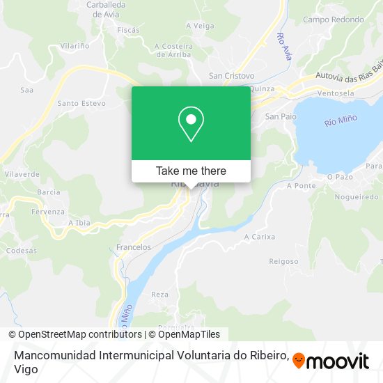 Mancomunidad Intermunicipal Voluntaria do Ribeiro map