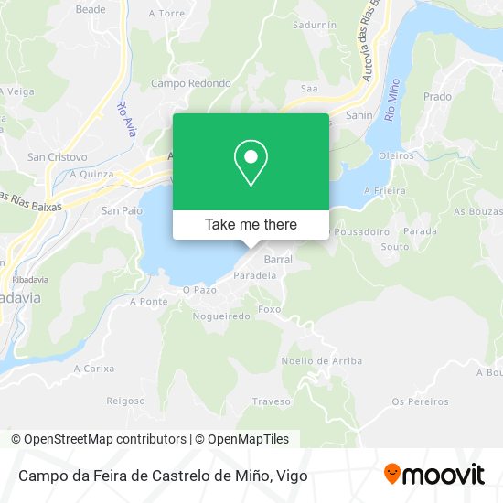 mapa Campo da Feira de Castrelo de Miño