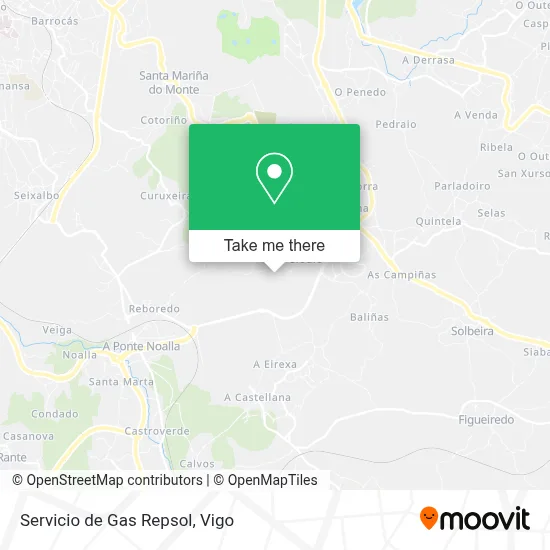 Servicio de Gas Repsol map