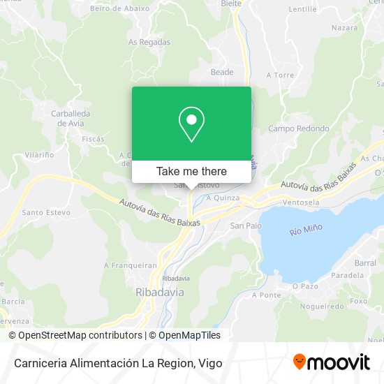 Carniceria Alimentación La Region map