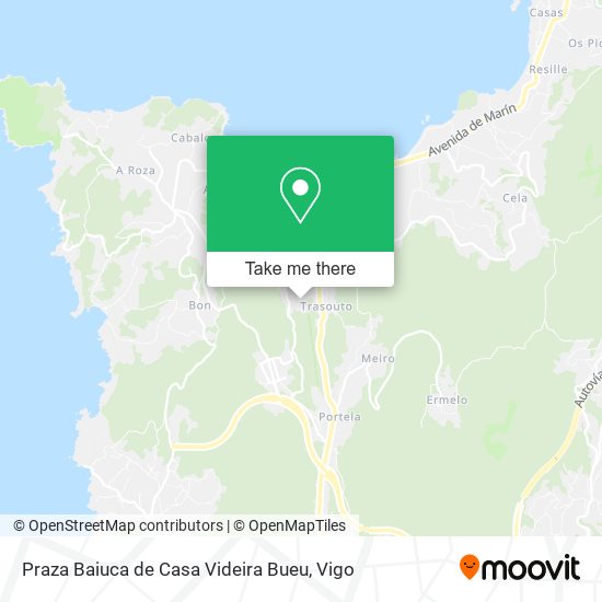 mapa Praza Baiuca de Casa Videira Bueu