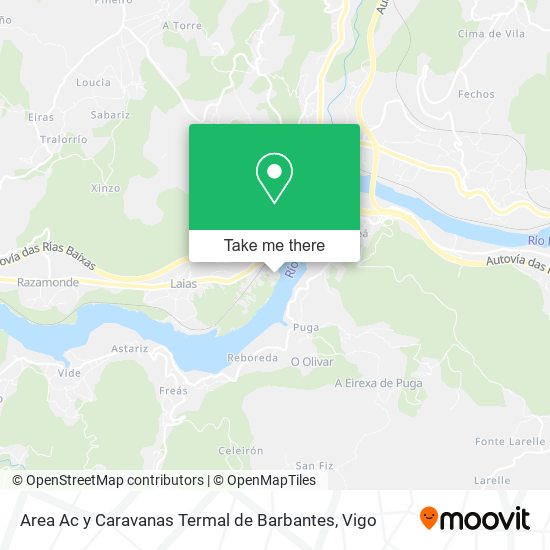 Area Ac y Caravanas Termal de Barbantes map