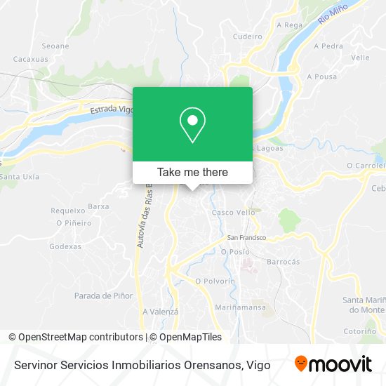 Servinor Servicios Inmobiliarios Orensanos map