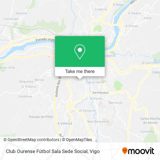 Club Ourense Fútbol Sala Sede Social map