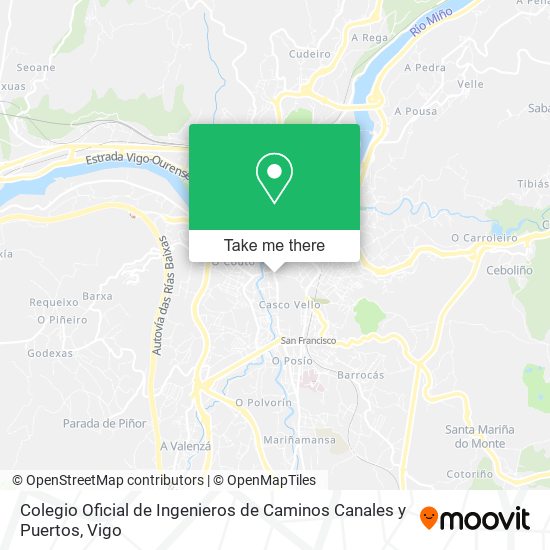 Colegio Oficial de Ingenieros de Caminos Canales y Puertos map