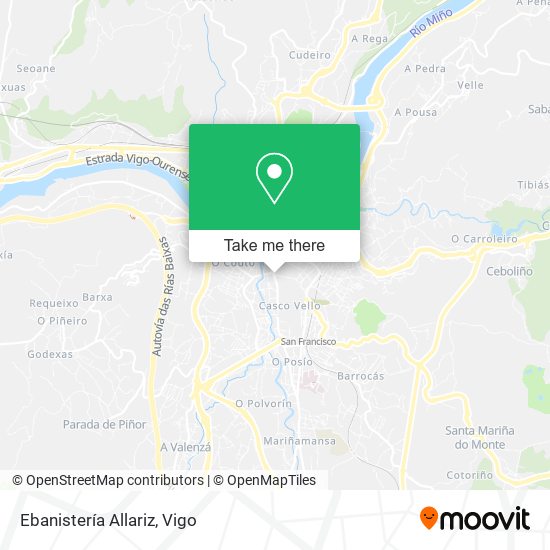 Ebanistería Allariz map