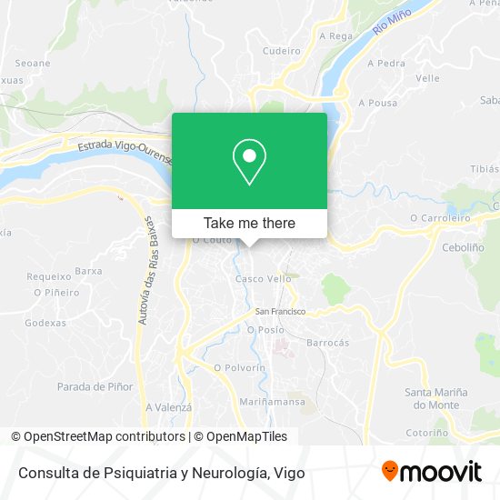 Consulta de Psiquiatria y Neurología map