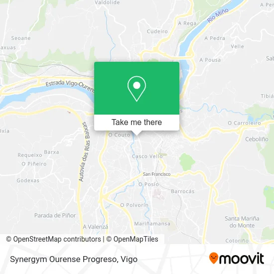 Synergym Ourense Progreso map