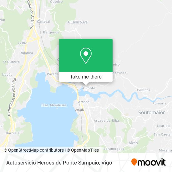 Autoservicio Héroes de Ponte Sampaio map