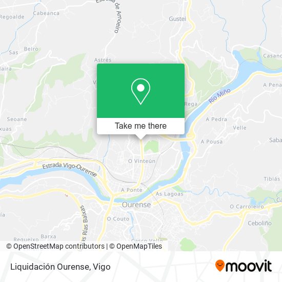 Liquidación Ourense map