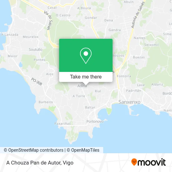 A Chouza Pan de Autor map