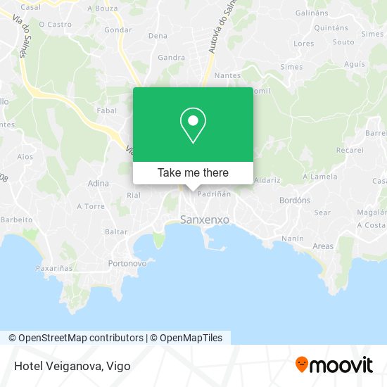 mapa Hotel Veiganova