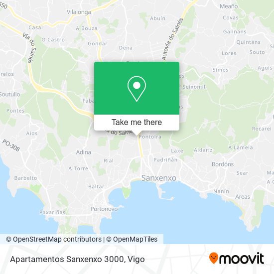 mapa Apartamentos Sanxenxo 3000