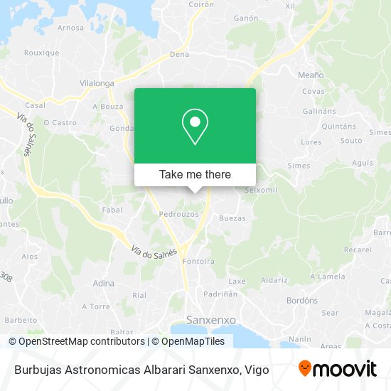 Burbujas Astronomicas Albarari Sanxenxo map