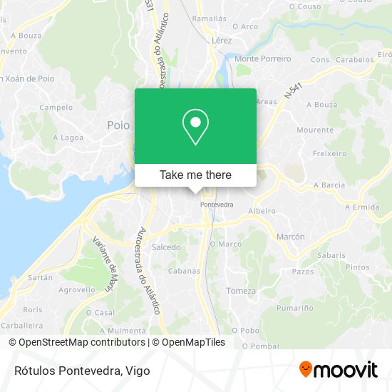 Rótulos Pontevedra map