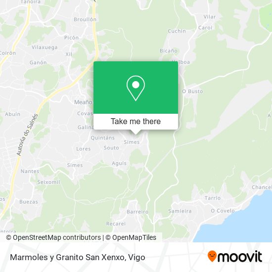 Marmoles y Granito San Xenxo map
