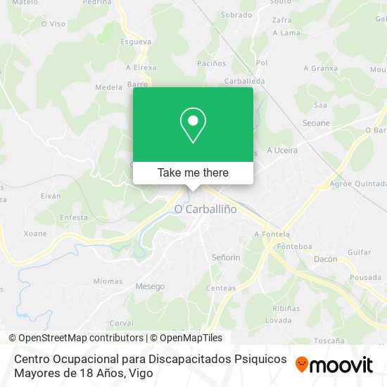 Centro Ocupacional para Discapacitados Psiquicos Mayores de 18 Años map