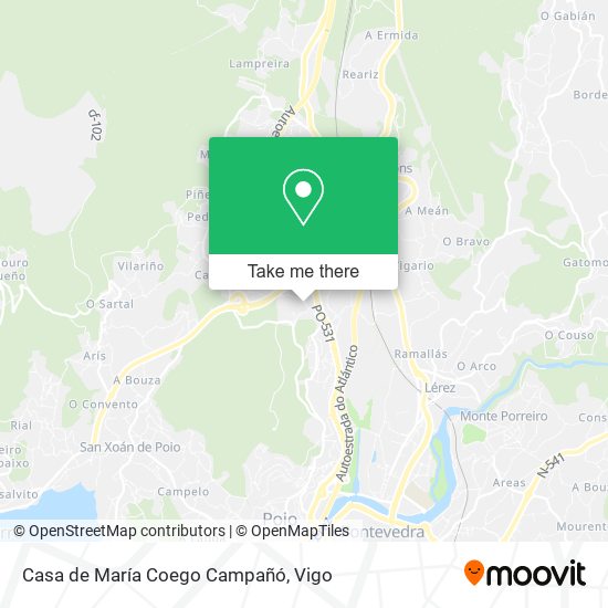 mapa Casa de María Coego Campañó