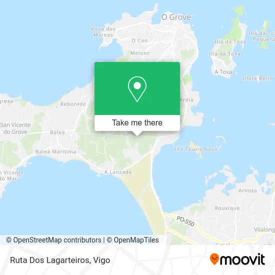 Ruta Dos Lagarteiros map